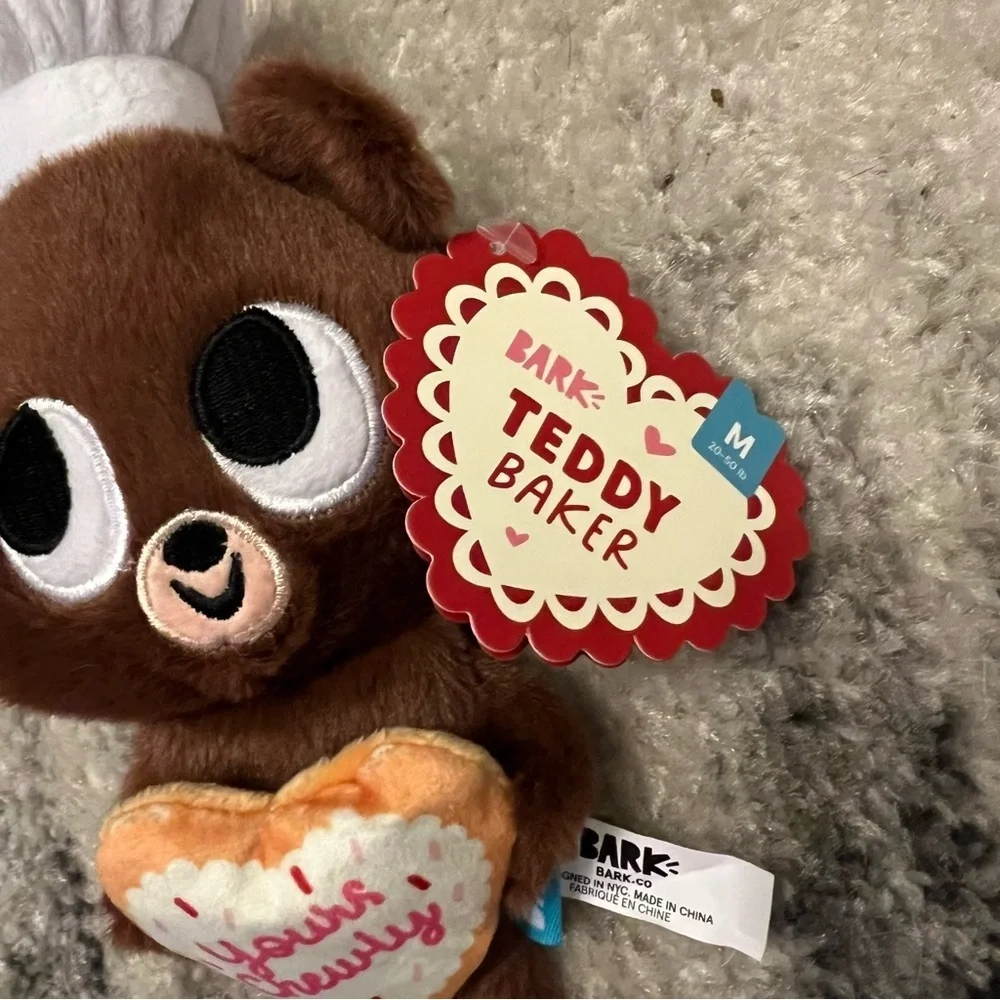 Bark Teddy Baker Dog Toy NWT